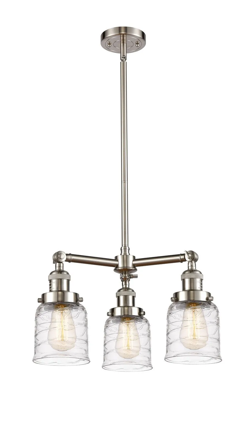 Innovations Franklin Restoration 207-SN-G513-LED Chandelier Light - Brushed Satin Nickel Elegant Chandeliers outlet