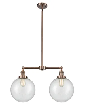 Innovations Franklin Restoration 209-AC-G204-10 Chandelier Light - Antique Copper Glam Chandeliers online shop