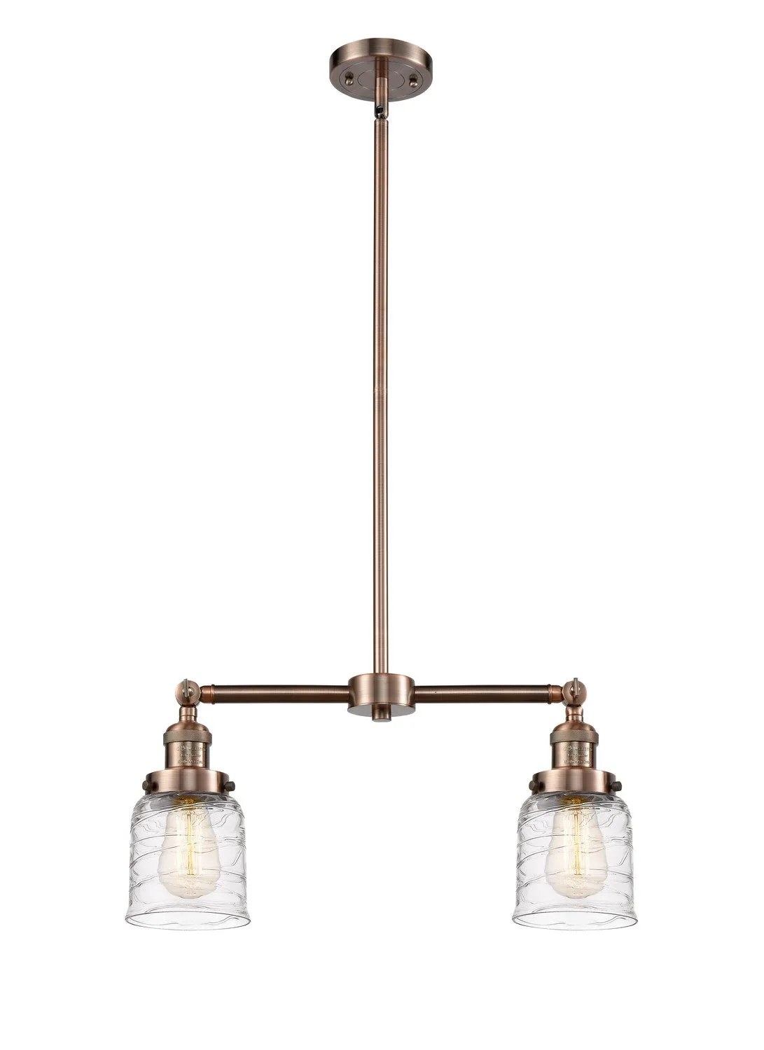 Innovations Franklin Restoration 209-AC-G513-LED Chandelier Light - Antique Copper Chic Chandeliers on discount
