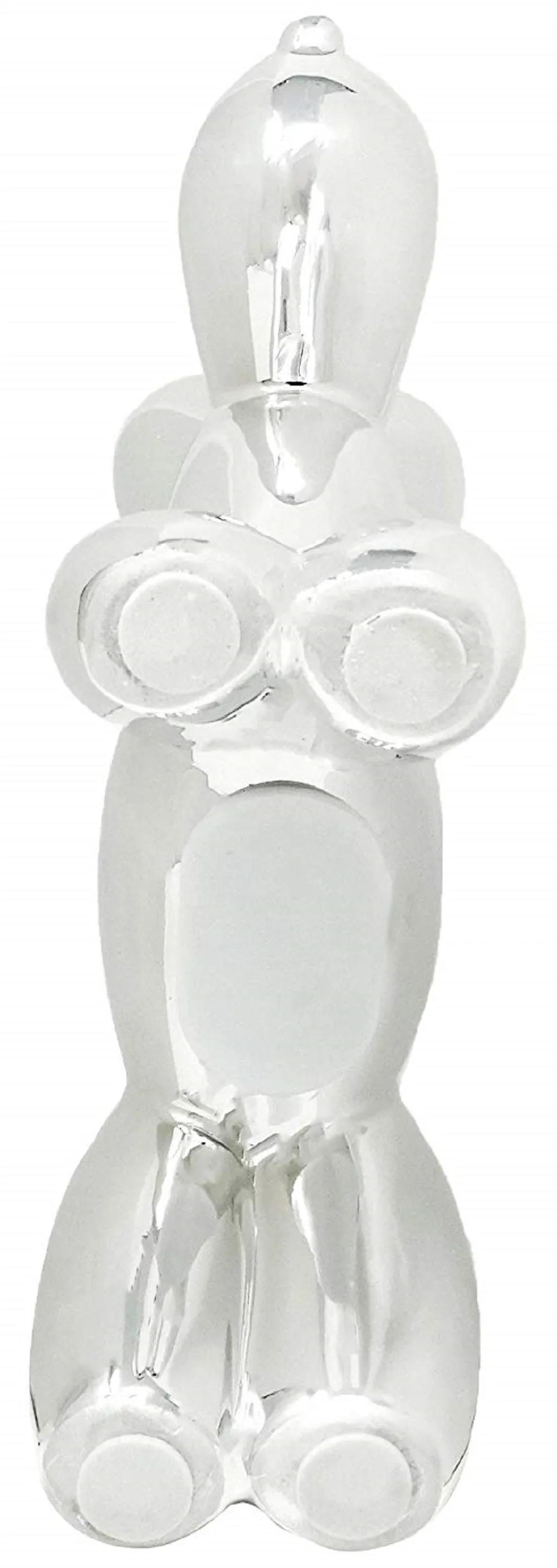 Interior Illusions Plus Silver Ceramic Dog Piggy Bank - 12" tall