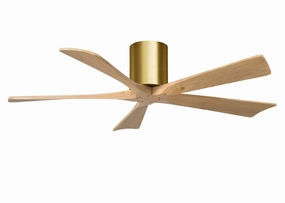 Irene-5H 52"Ceiling Fan Brushed Brass Huggers FANS outlet store