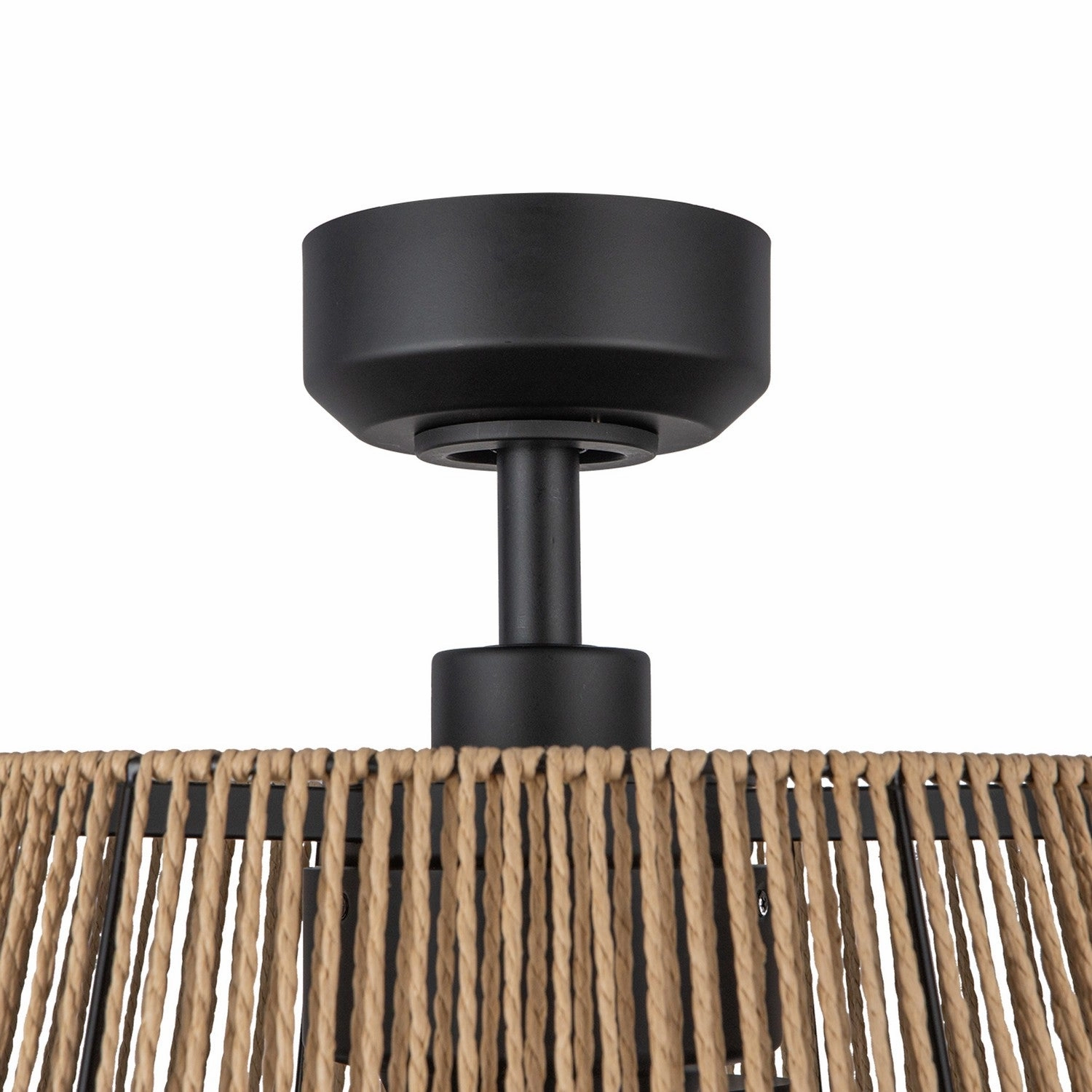 Isla 24"Ceiling Fan Matte Black/Braided Rope Mini Ceiling Fans promo