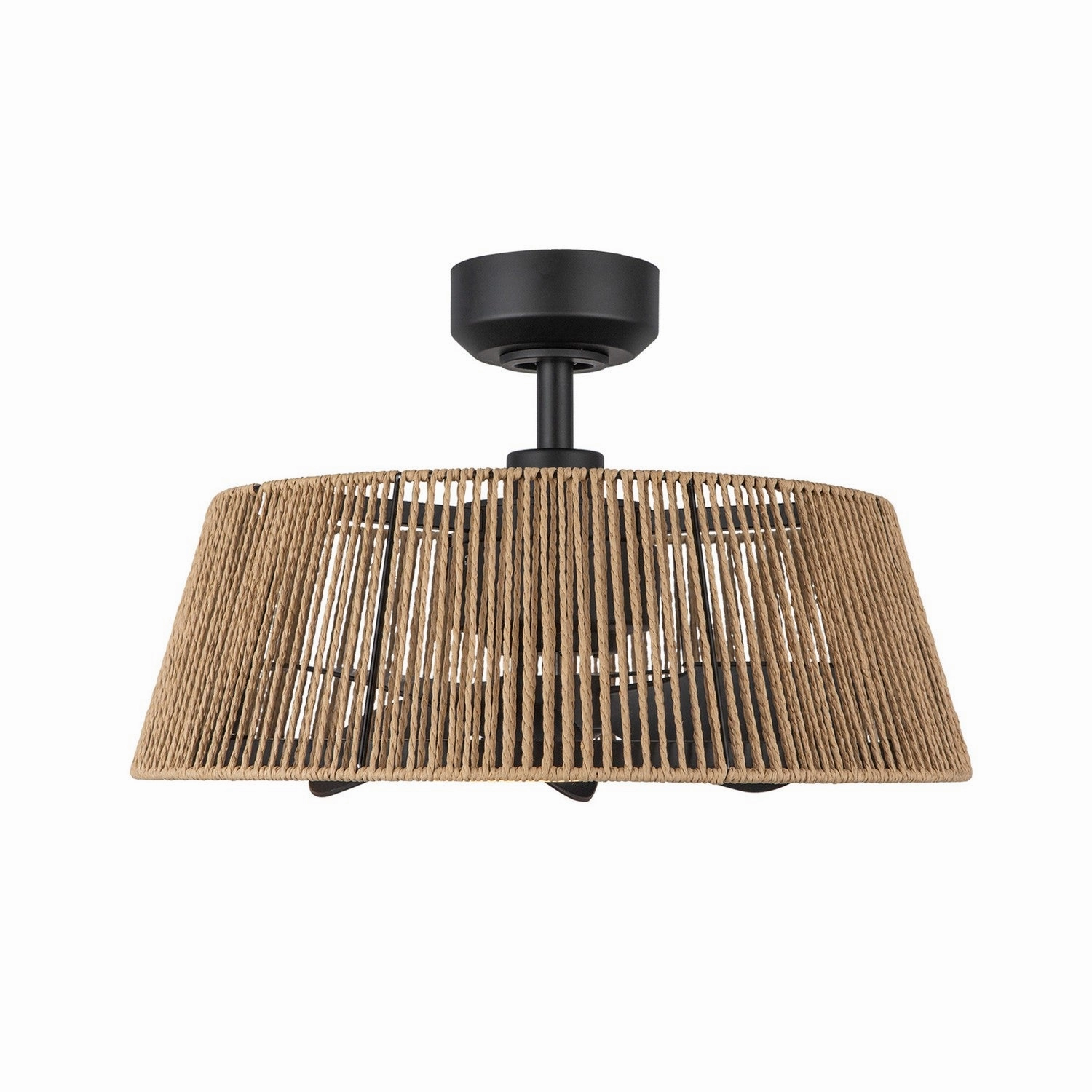 Isla 24"Ceiling Fan Matte Black/Braided Rope Mini Ceiling Fans promo