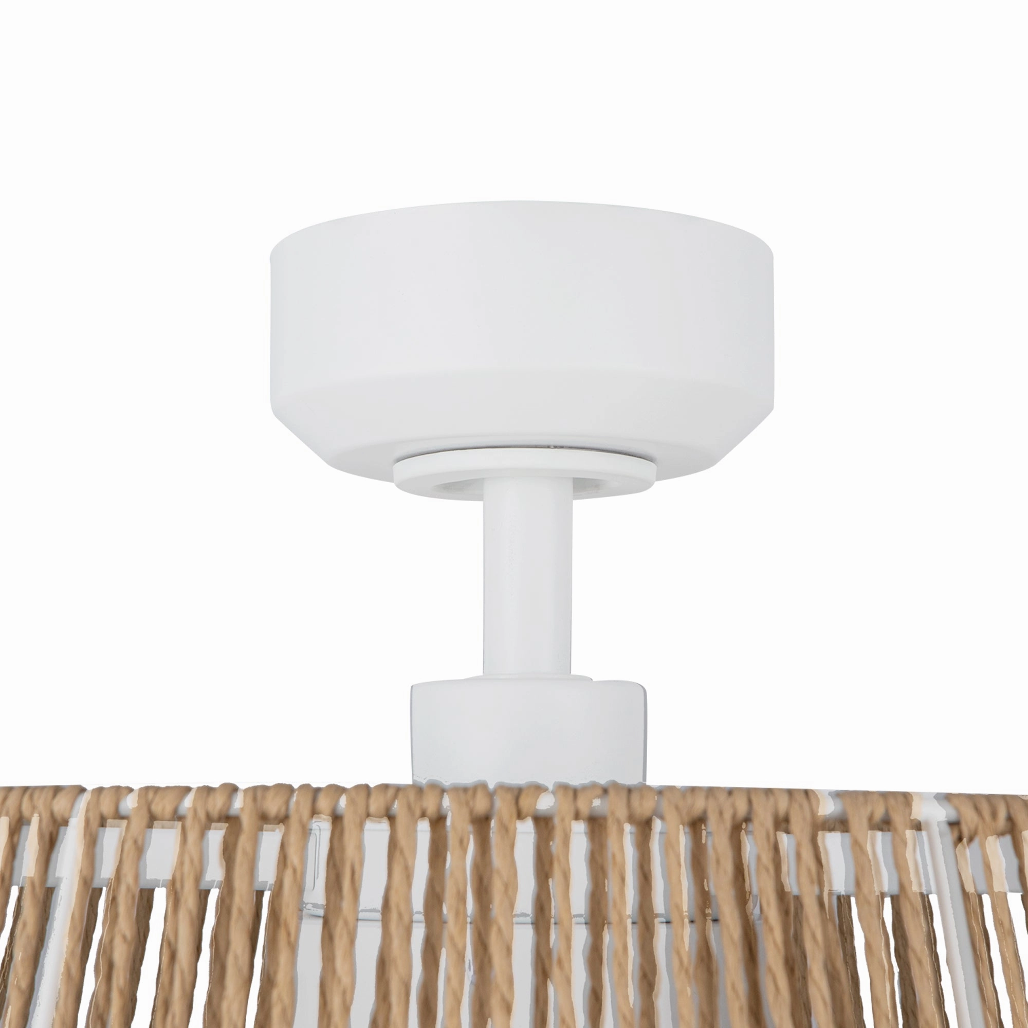 Isla 24"Ceiling Fan White/Braided Rope Fandeliers at discount prices