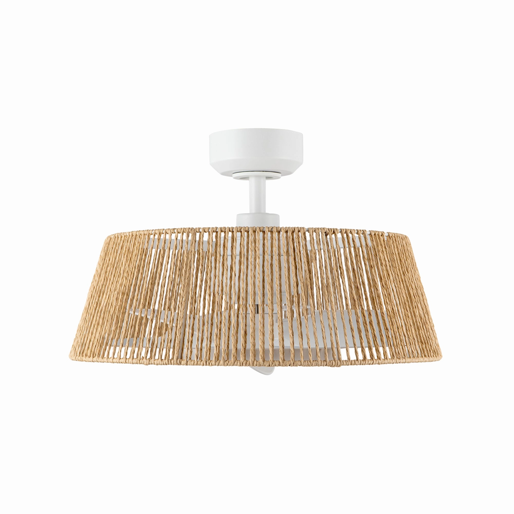 Isla 24"Ceiling Fan White/Braided Rope Fandeliers at discount prices