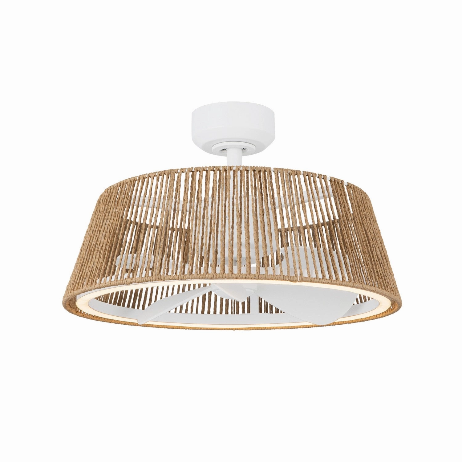 Isla 24"Ceiling Fan White/Braided Rope Fandeliers FANS on sale now