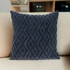Jacquard Diamond Pattern Decorative Navy Throw Pillow Throw Pillows home accents sale