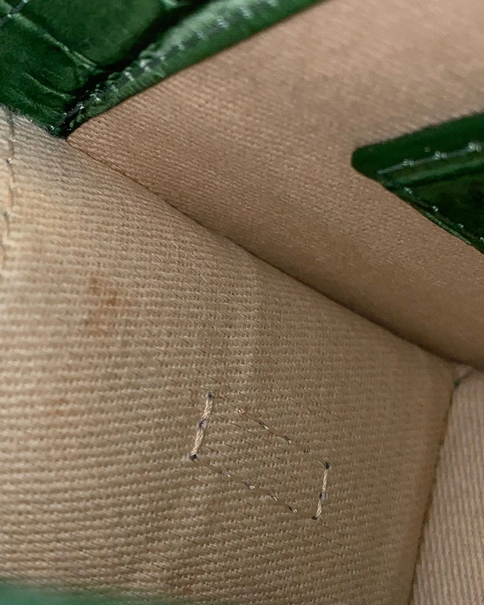 Jacquemus Croc Embossed Le Chiquito Mini Bag in Green Leather