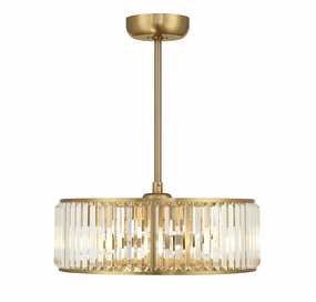 Janus Six Light Fan D'Lier Warm Brass Fandeliers FANS on sale now