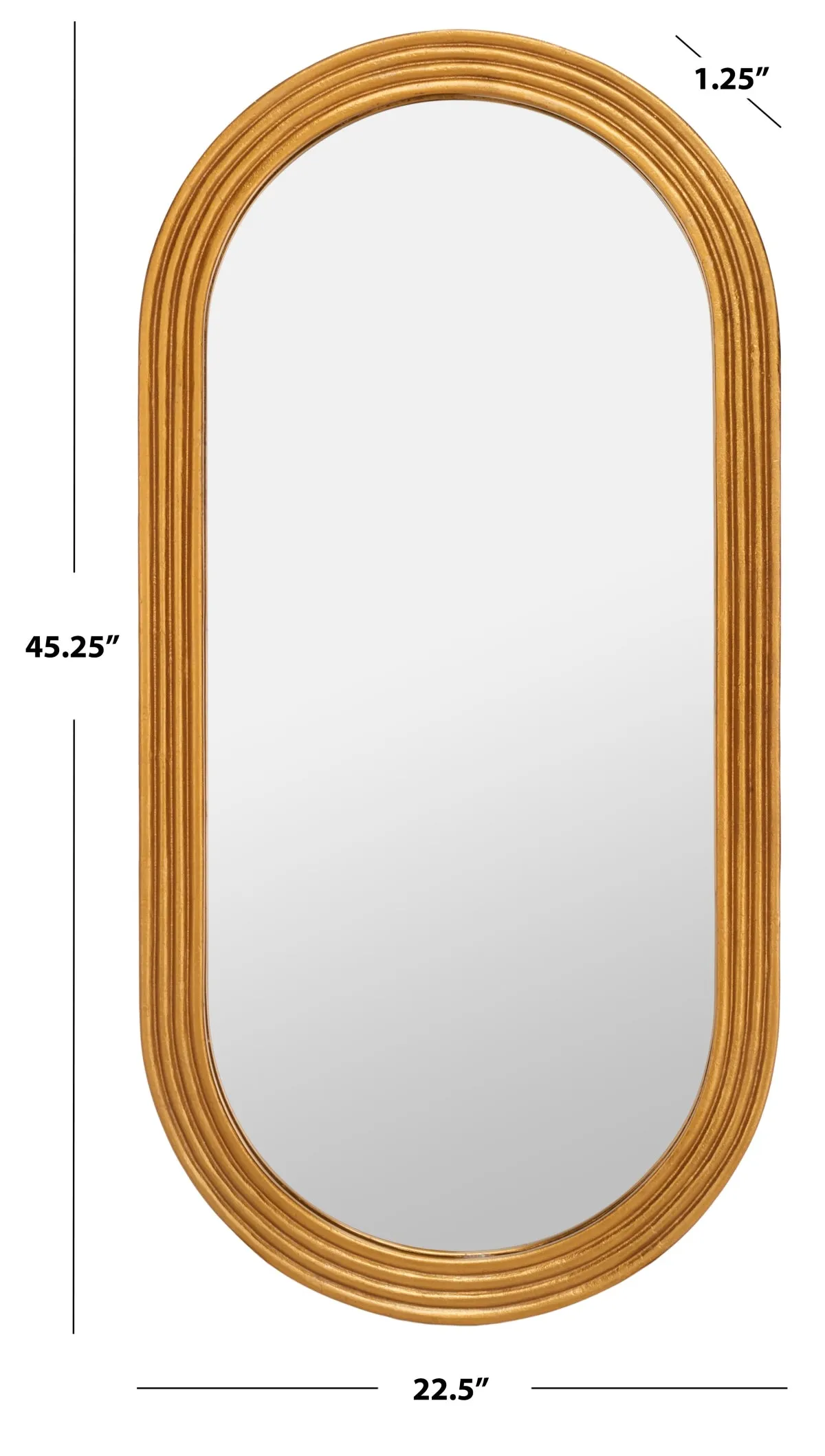 Jeanelle Oval Gold Mirror