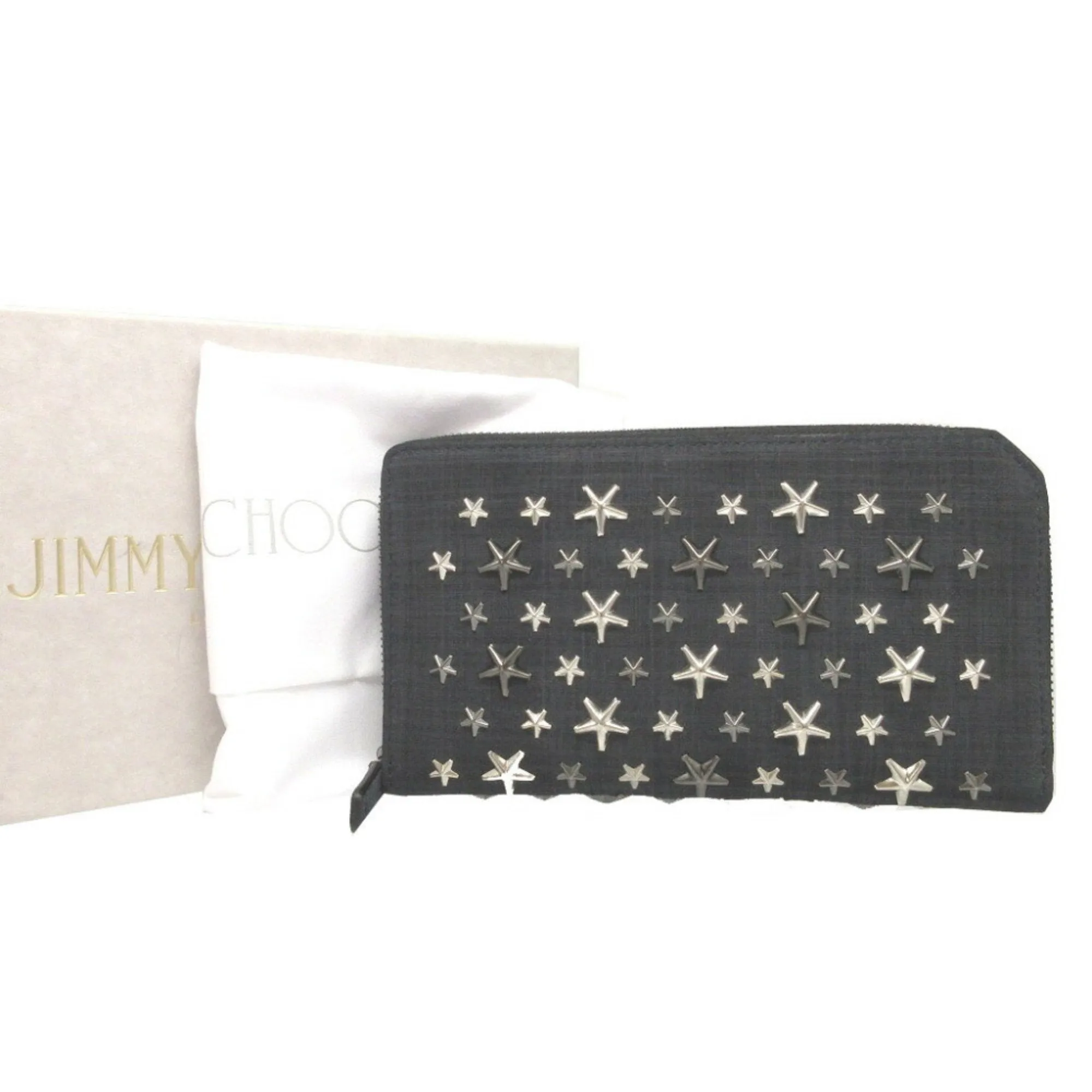 Jimmy Choo Canvas Long Wallet (Bi-Fold) (Pre-Owned)