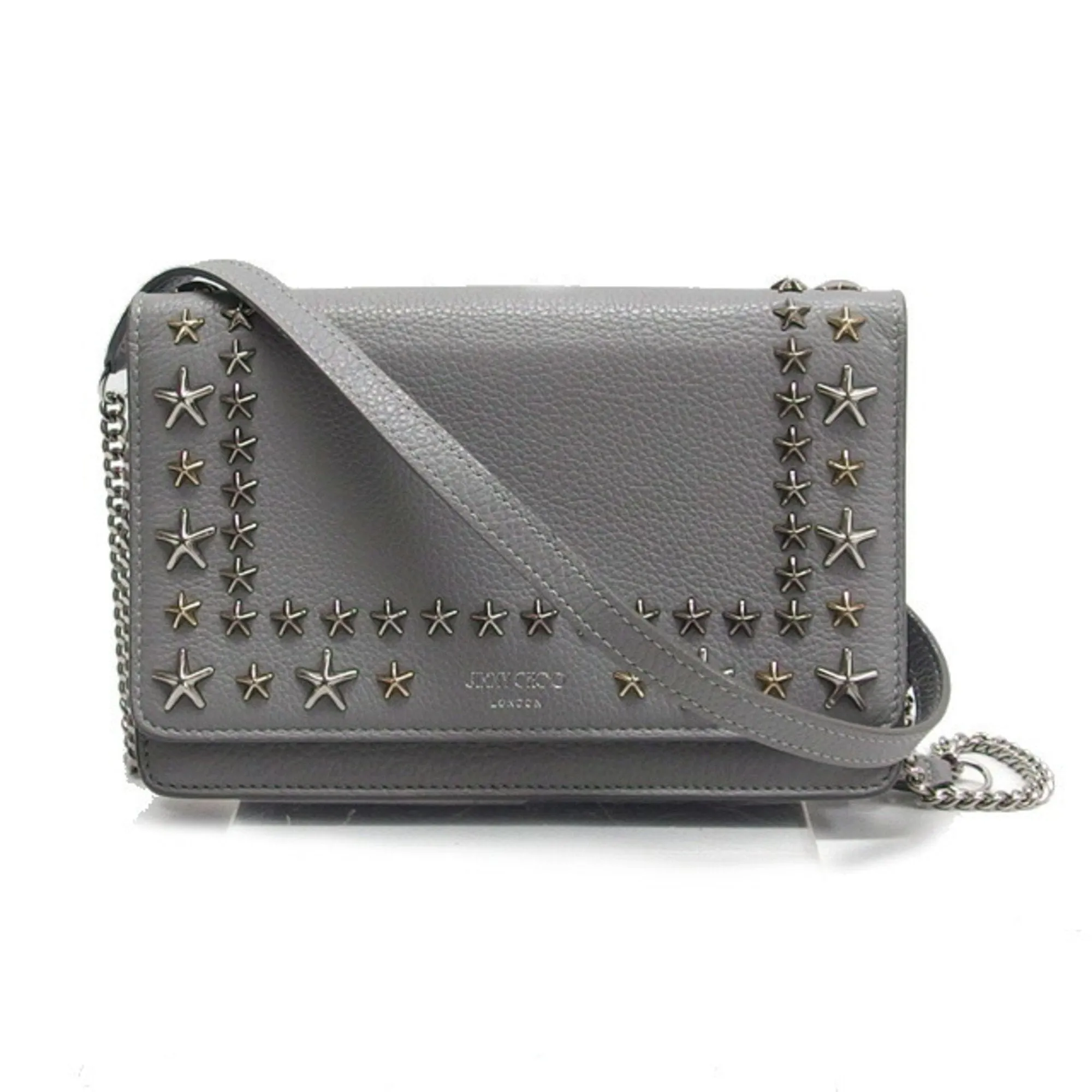 Jimmy Choo  Leather Chain/Shoulder Wallet (Pre-Owned)
