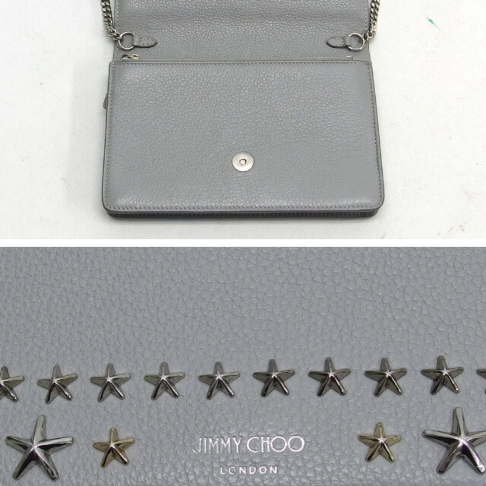 Jimmy Choo  Leather Chain/Shoulder Wallet (Pre-Owned)