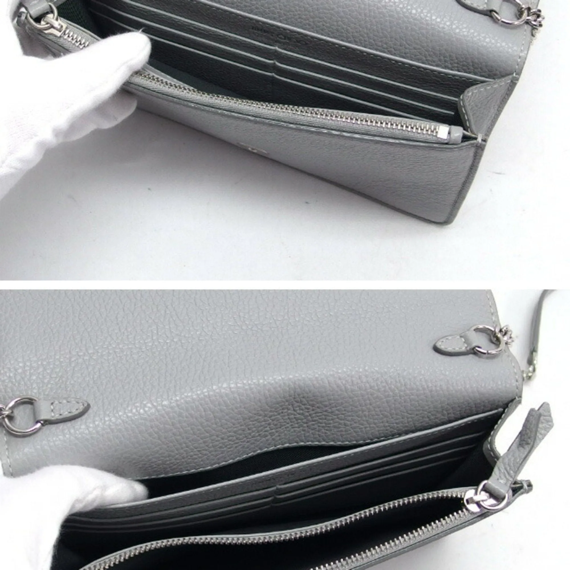 Jimmy Choo  Leather Chain/Shoulder Wallet (Pre-Owned)