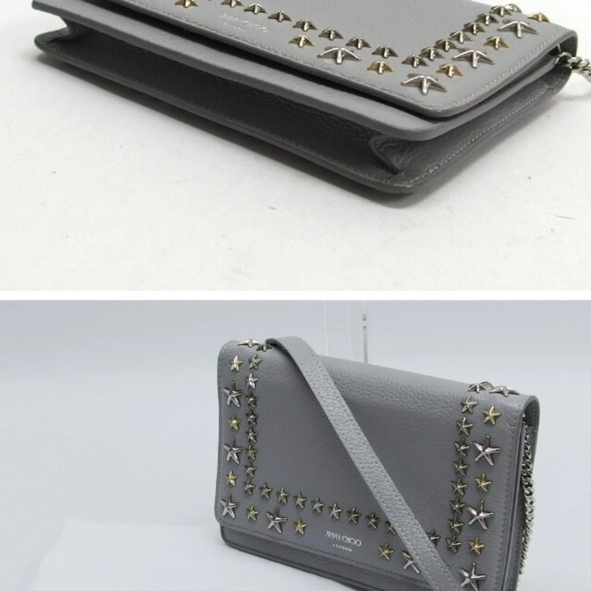 Jimmy Choo  Leather Chain/Shoulder Wallet (Pre-Owned)