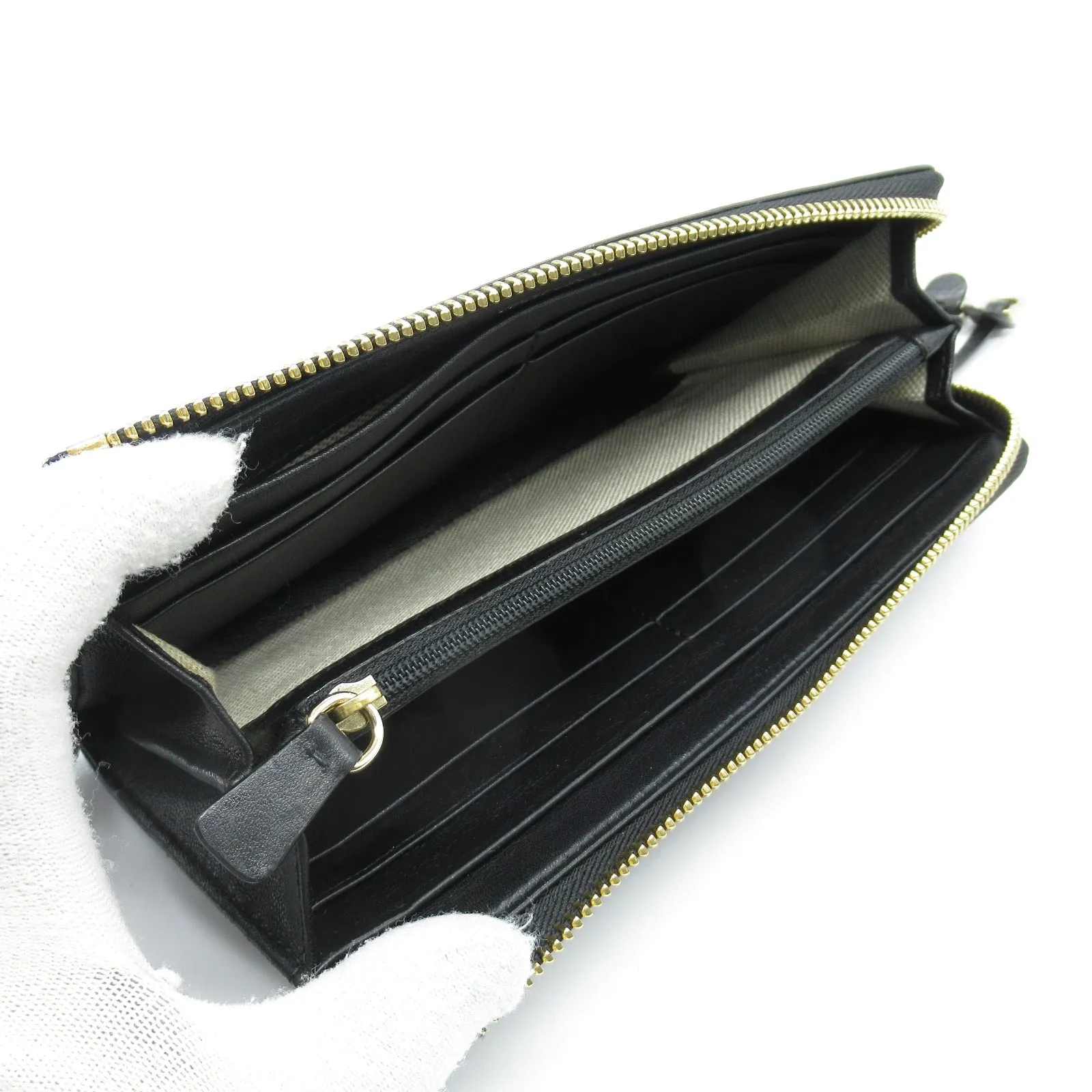 Jimmy Choo Star Studs Leather Zip Wallet