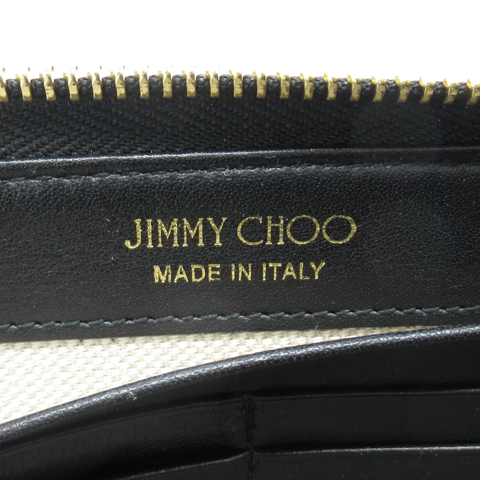 Jimmy Choo Star Studs Leather Zip Wallet