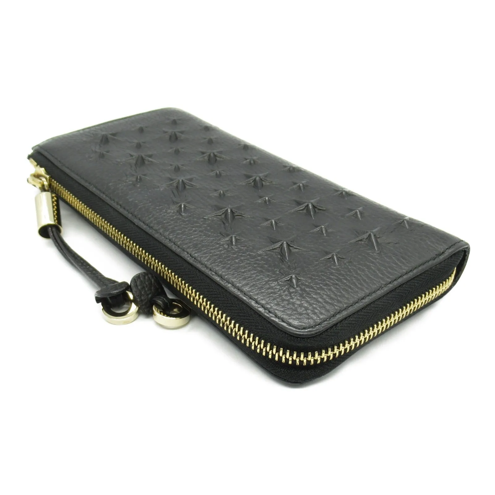 Jimmy Choo Star Studs Leather Zip Wallet