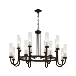 Justice Designs Anchor FSN-4345-CLFR-DBRZ Chandelier Light - Dark Bronze Crystal Chandeliers special offers