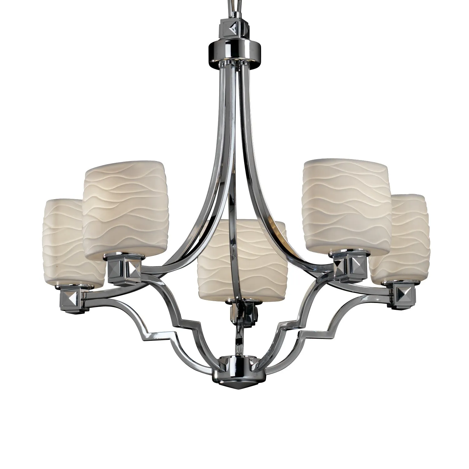 Justice Designs Limoges POR-8500-30-WAVE-CROM Chandelier Light - Polished Chrome Chandeliers Lighting hot sale