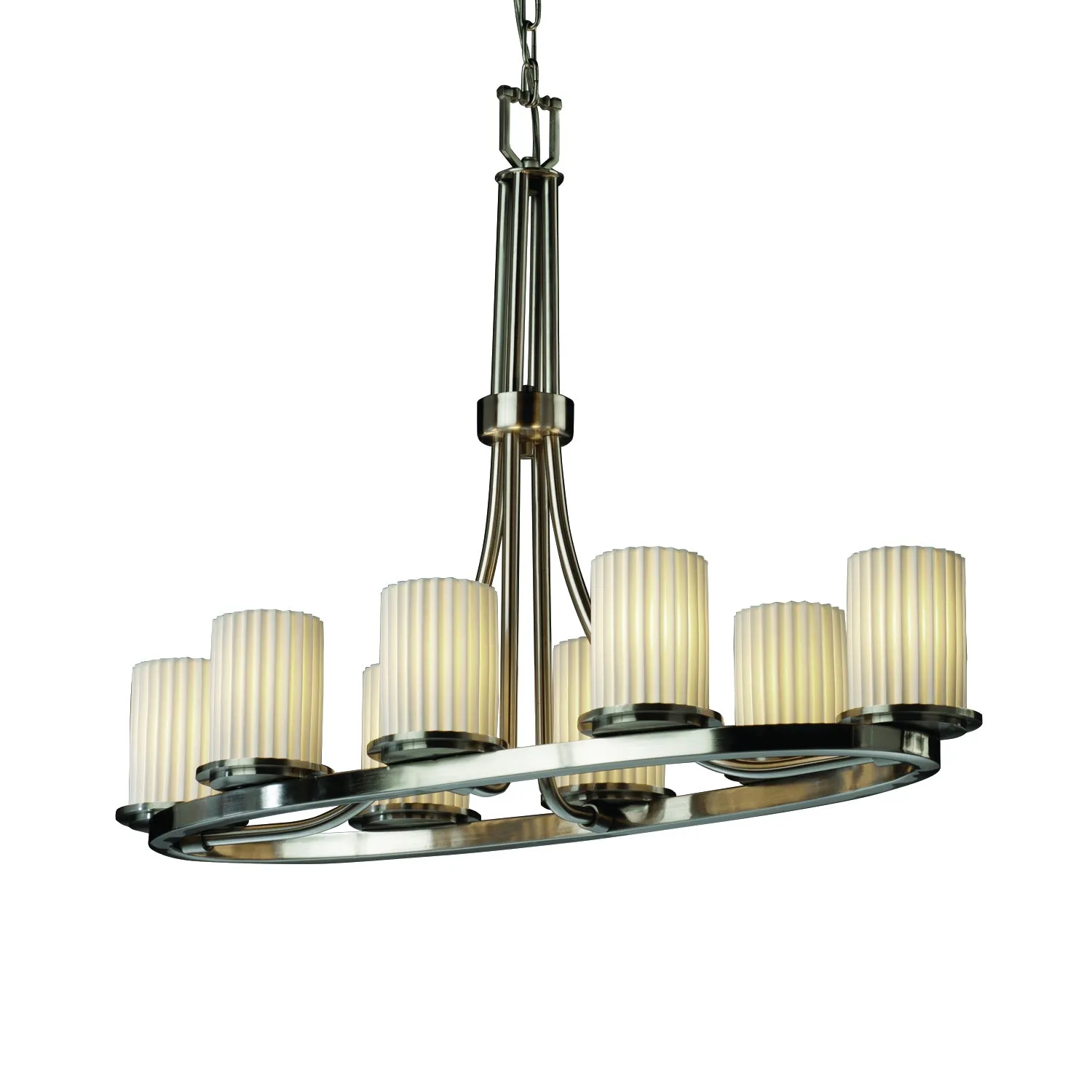 Justice Designs Limoges POR-8751-10-PLET-NCKL Chandelier Light - Brushed Nickel Chandeliers Lighting clearance