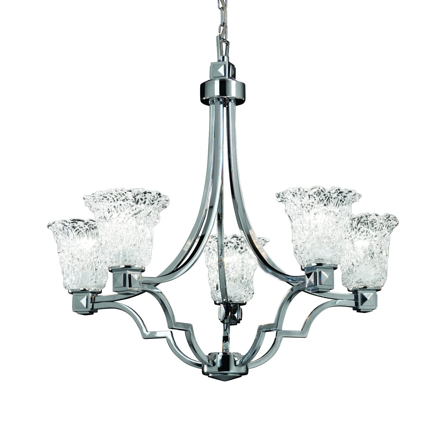 Justice Designs Veneto Luce GLA-8500-20-LACE-CROM Chandelier Light - Polished Chrome Chandeliers Lighting top seller