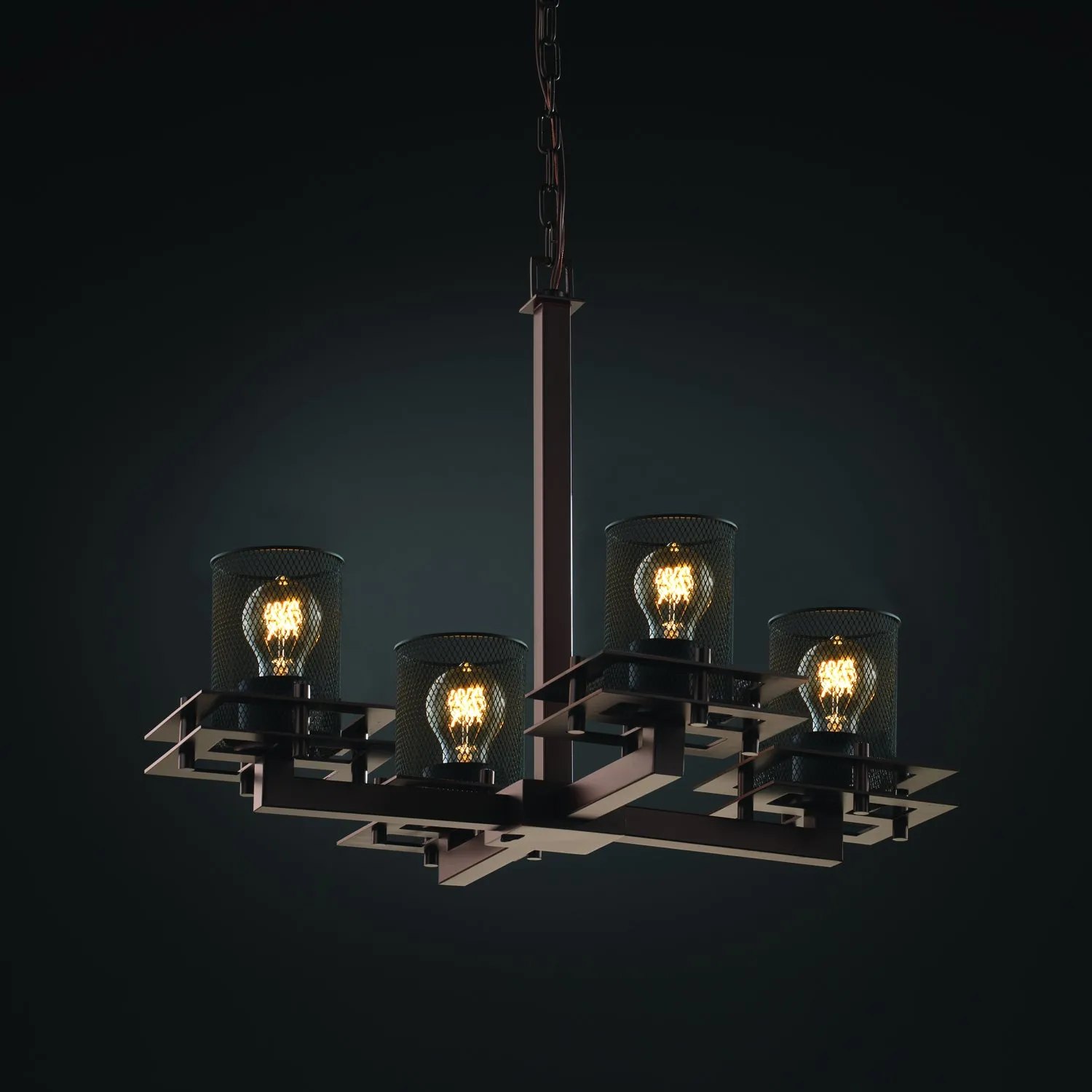 Justice Designs Wire Mesh MSH-8100-10-DBRZ Chandelier Light - Dark Bronze Cheap Chandeliers flash deal
