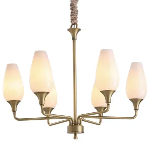 Kanova & Co. Vipiteno KCH0111-6ANB Chandelier Light - Rembrandt brass Chandeliers Lighting value pack