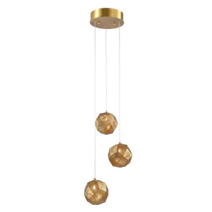 Kanova & Co. Zara KCH3103-3 Chandelier Light - Burnished Brass Chandeliers on sale today
