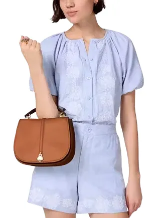 Kate Spade New York Kayla Pebbled Leather Saddle Bag