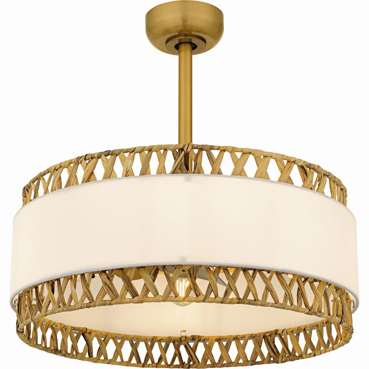 Kate Four Light Fan Light Brushed Gold Fandeliers FANS on sale now