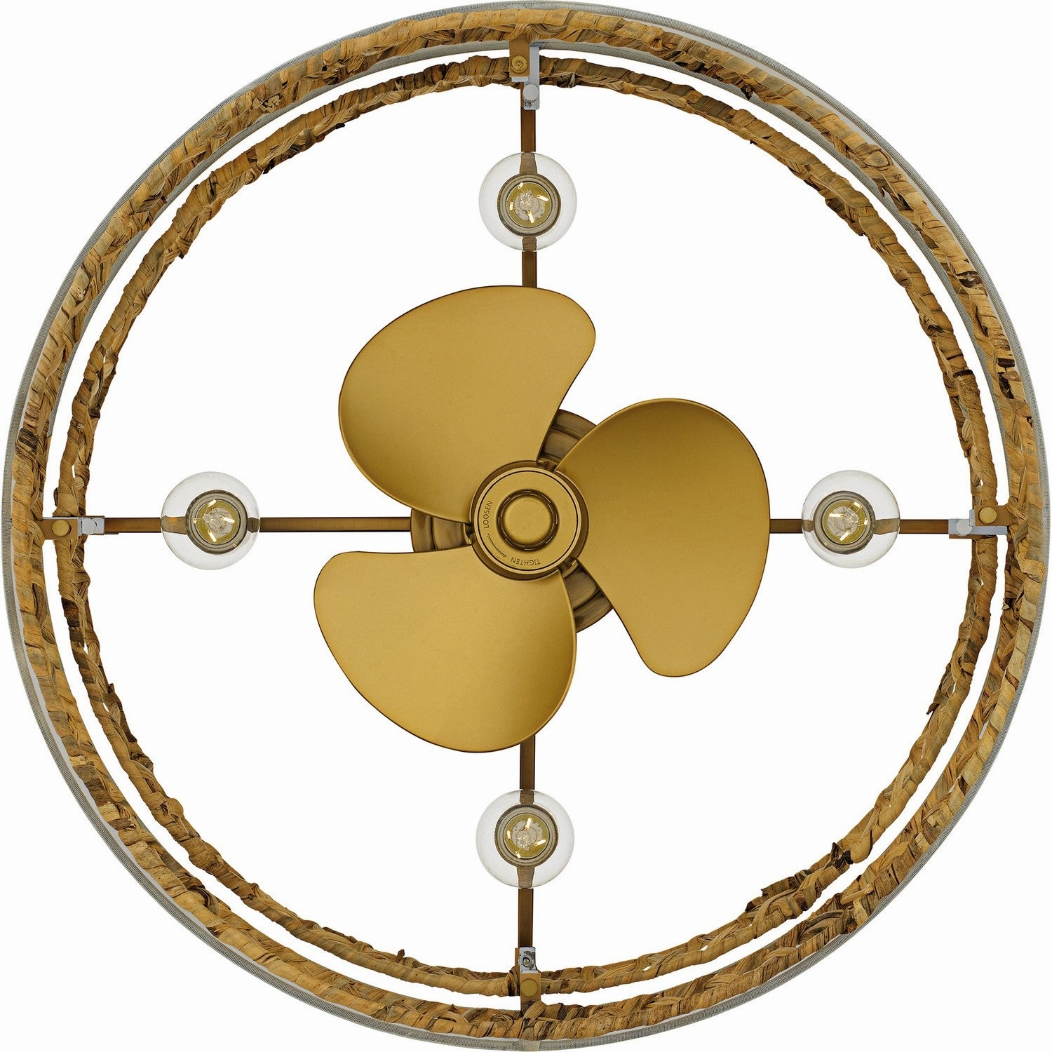 Kate Four Light Fan Light Brushed Gold Mini Ceiling Fans promo