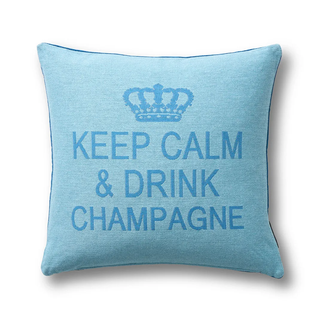Keep Calm & Drink Champagne Pillow Throw Pillows Cozy Upgrade