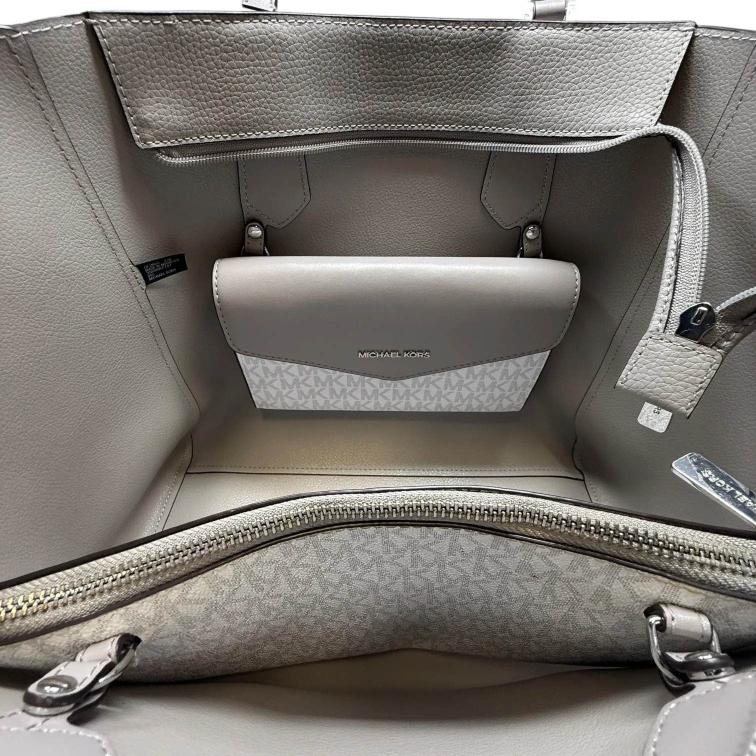 Kimberly Large Pebbled Leather and Logo 3-in-1 Tote Bag Set By Michael Kors, Size: Large