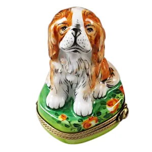 King Charles Spaniel Limoges Collectible Boxes Rare Find