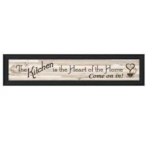 Kitchen Is The Heart of The Home 1 Black Framed Print Kitchen Wall Art Decorative Accessories best selling