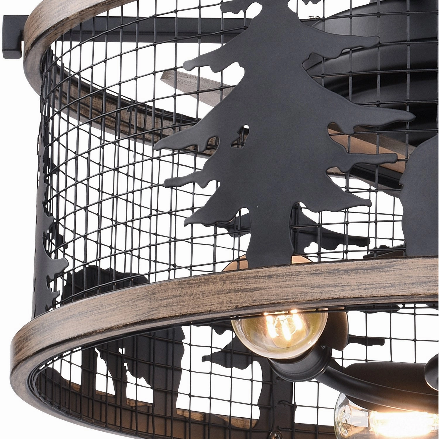 Kodiak 21"Ceiling Fan Oil Rubbed Bronze and Burnished Teak Fandeliers at discount prices