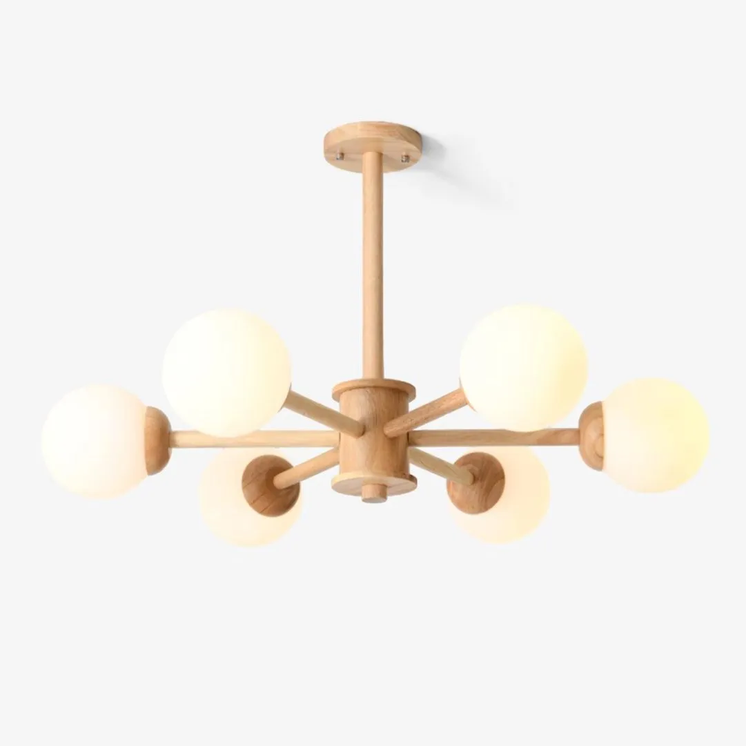 Kozan Wooden Chandelier Stylish Living Room Lights
