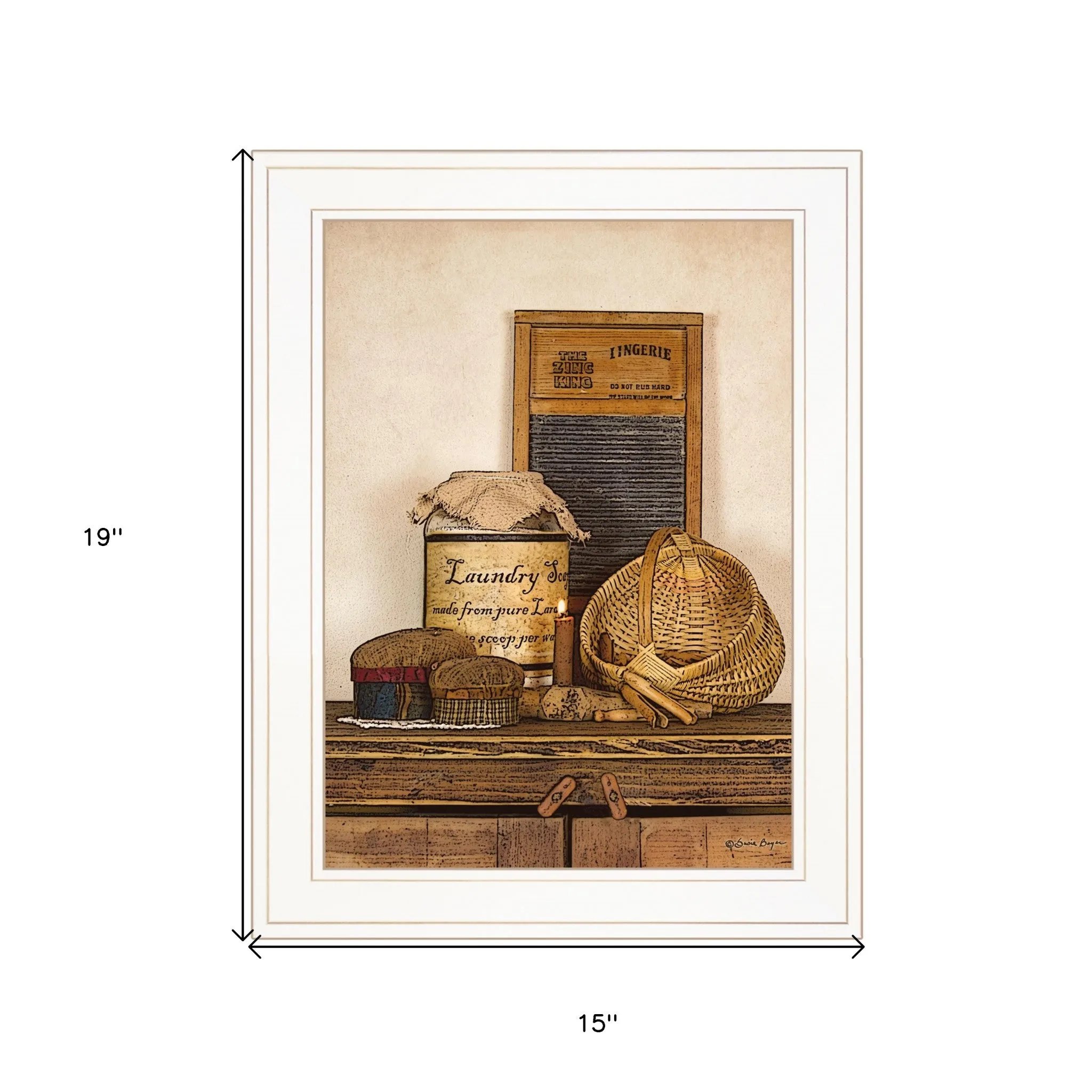 Laundry Soap 1 White Framed Print Bathroom Wall Art