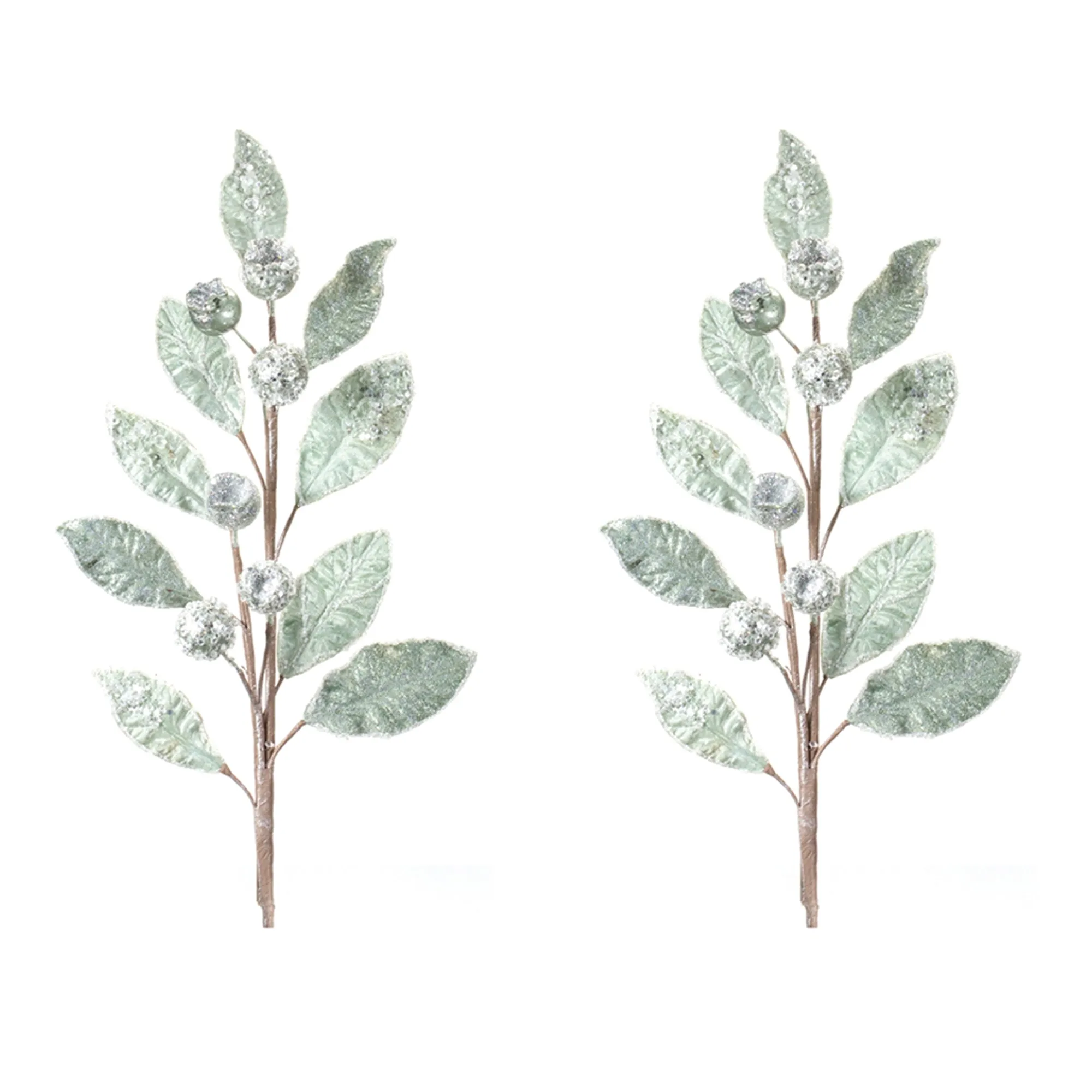 Leaf and Pod Spray (Set of 2) 29"H Polyester
