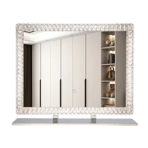LED Crystal Mirror With Dimmable s - Transparent Discount Wall Decor Sets