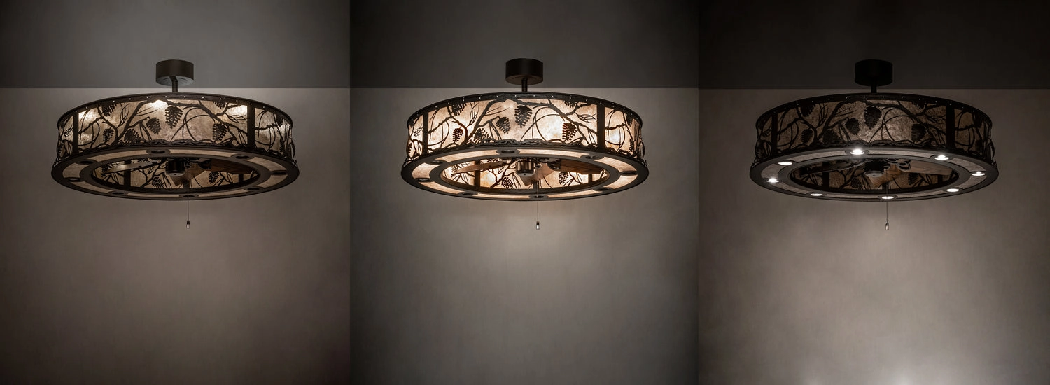 LED Chandel-Air Fandeliers at discount prices