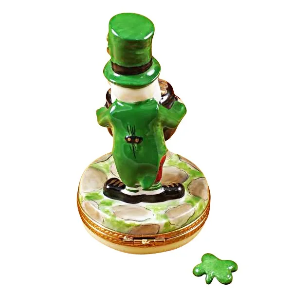 Leprechaun with Four-Leaf Clover Limoges Limoges Boxes collectors shop