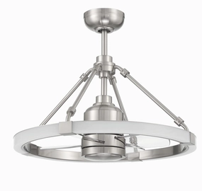 Levy 19"Ceiling Fan Brushed Polished Nickel Fandeliers FANS on sale now