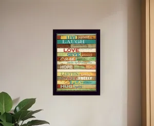 Live Joyfully Black Framed Print Wall Art Cheap Wall Mirrors & Decor