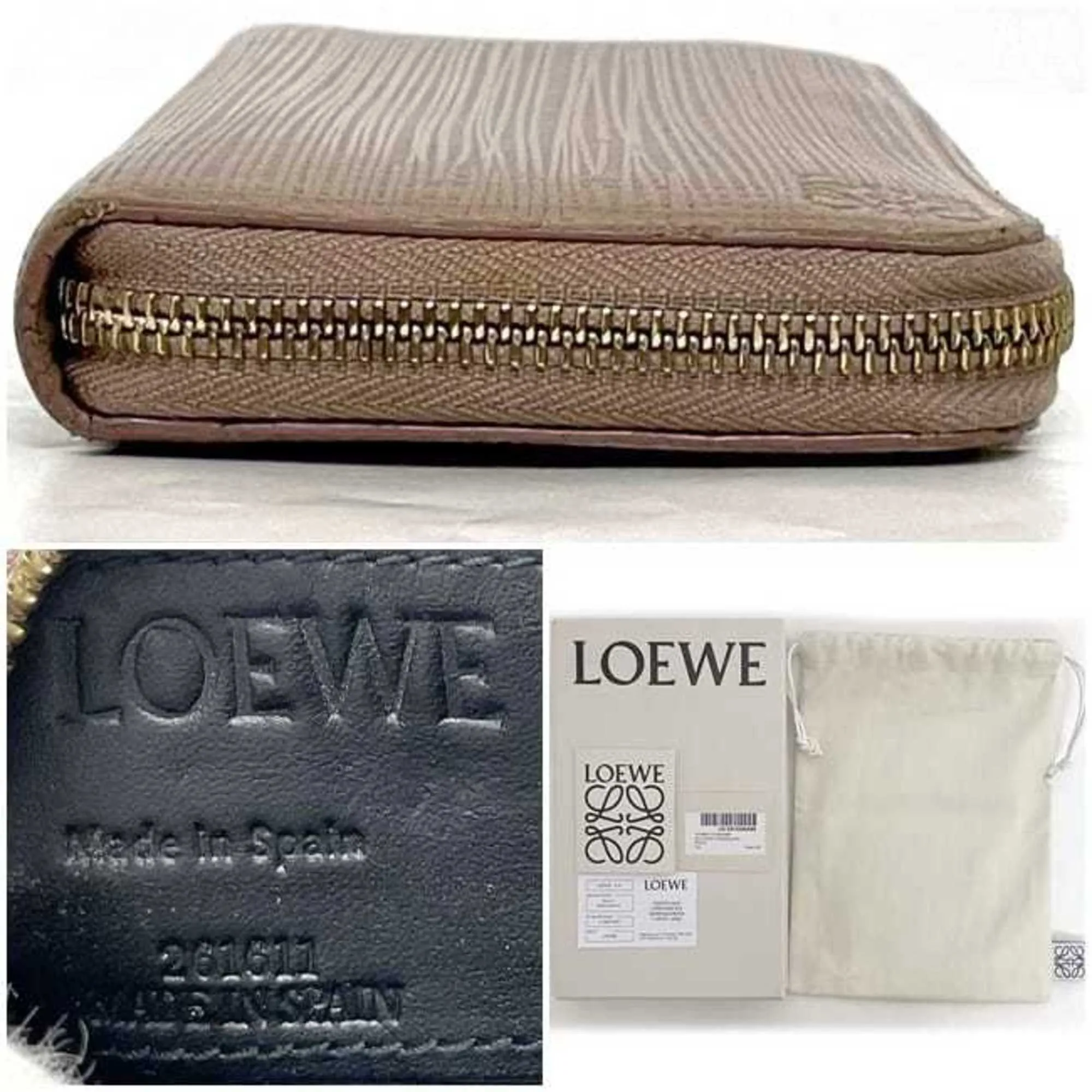 Loewe Linen Long Wallet (Bi-Fold) (Pre-Owned)