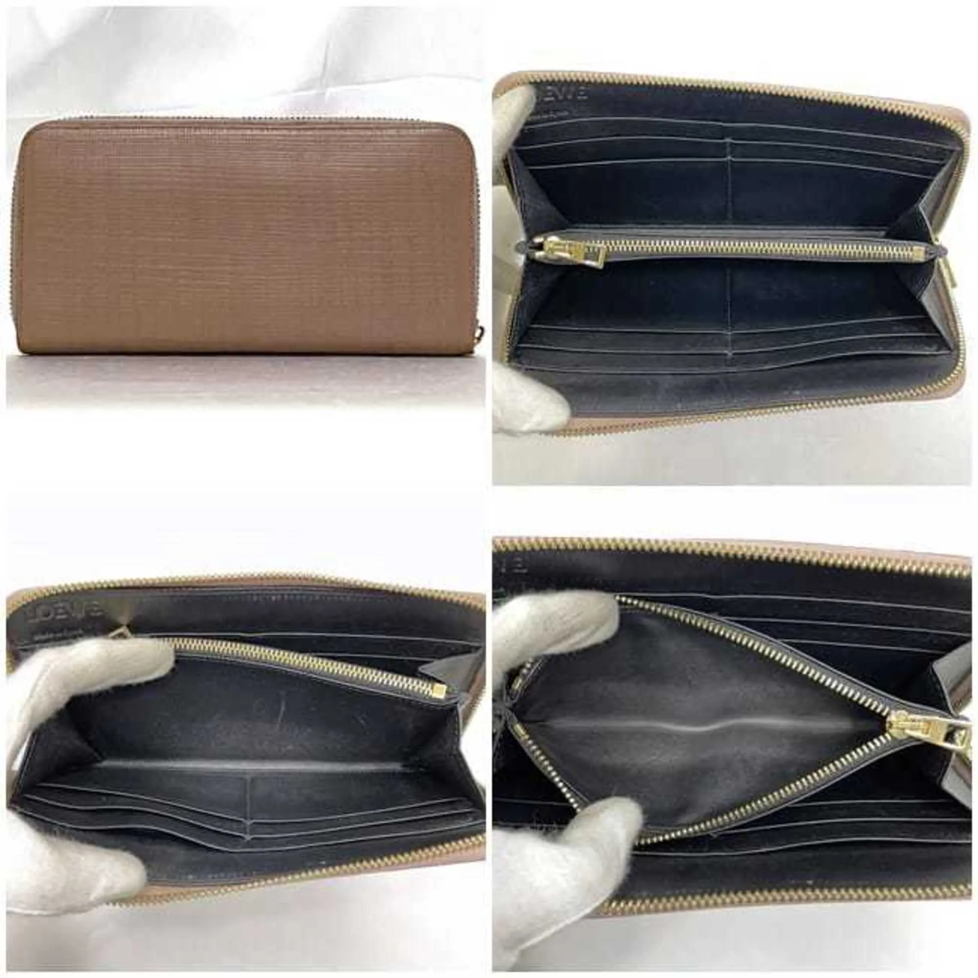 Loewe Linen Long Wallet (Bi-Fold) (Pre-Owned)