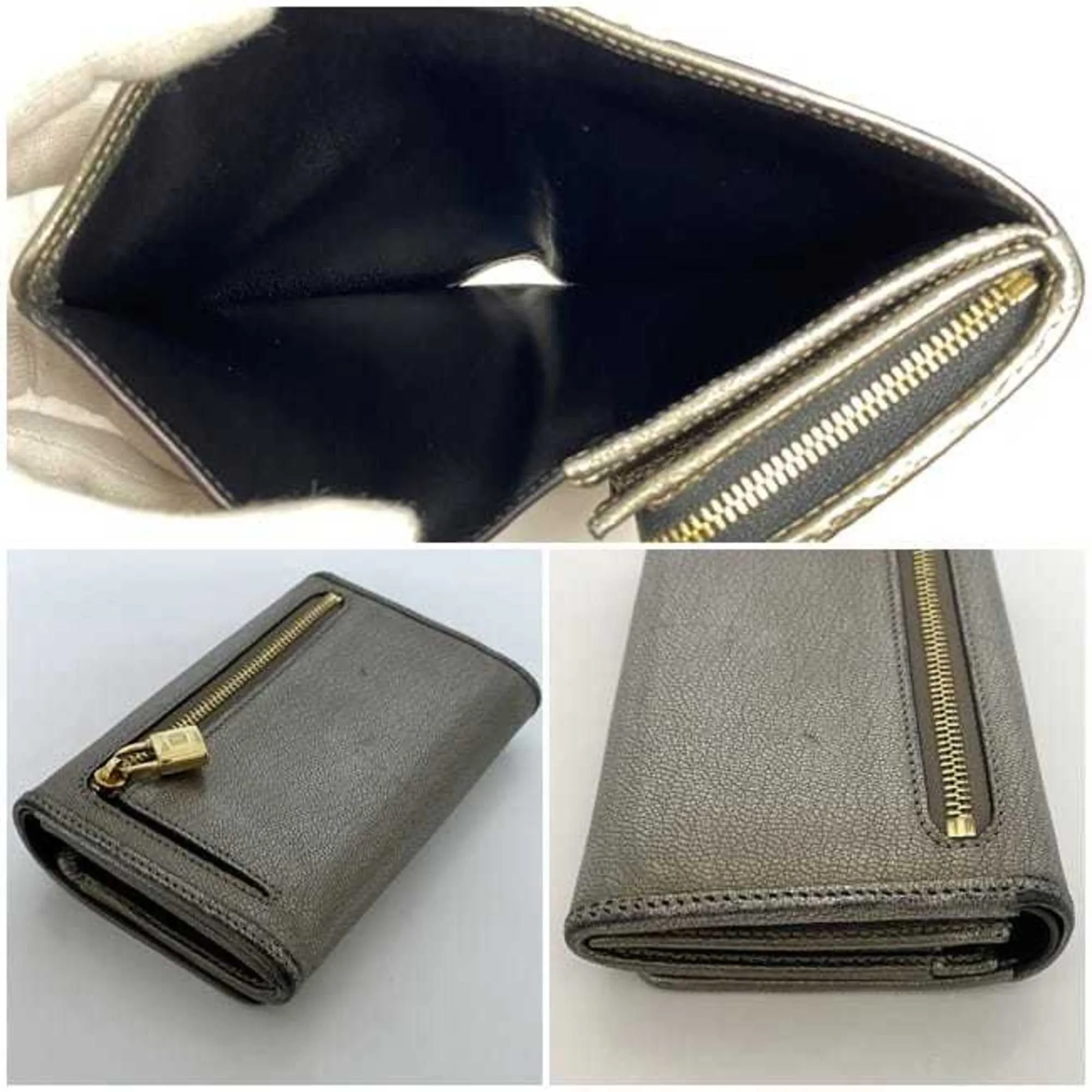 Loewe Metallic Leather Wallet (Bi-Fold) (Pre-Owned)