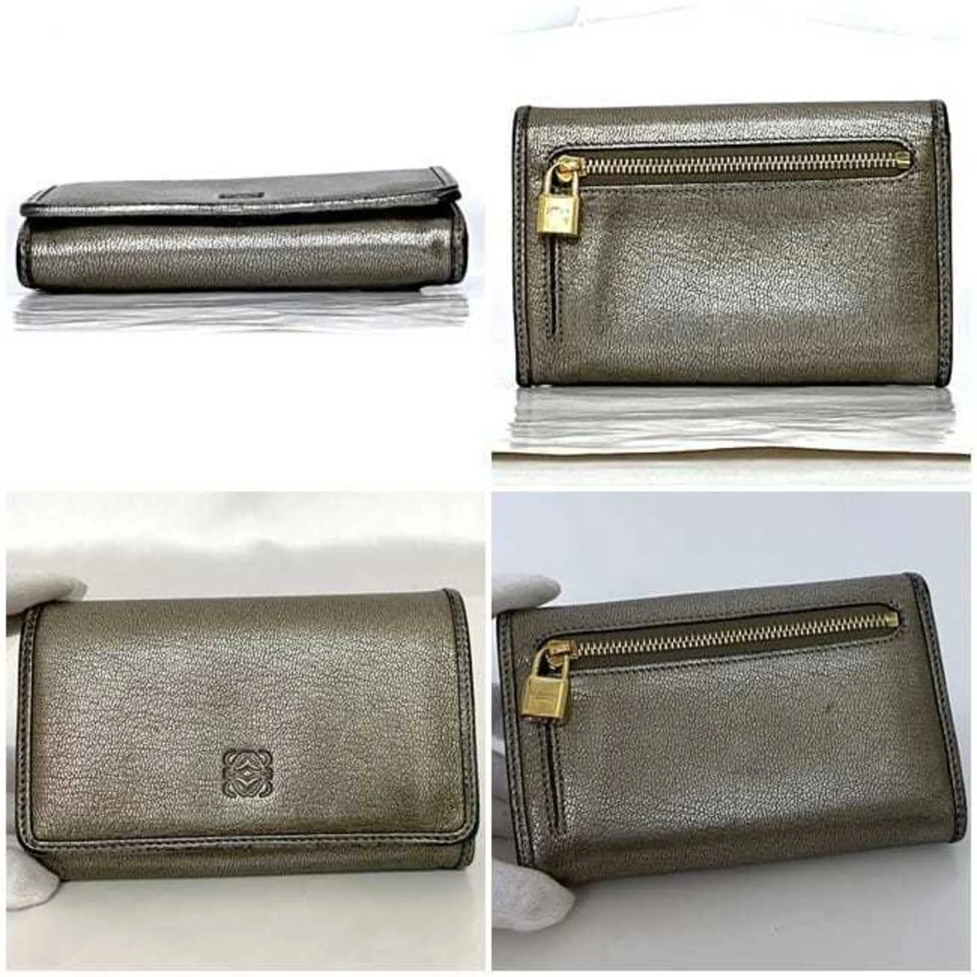 Loewe Metallic Leather Wallet (Bi-Fold) (Pre-Owned)