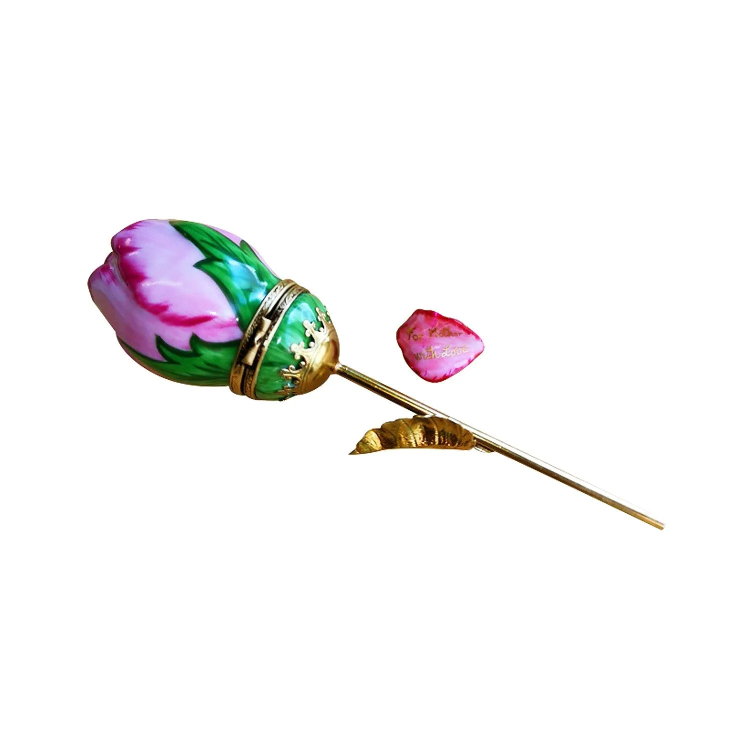 Long-Stemmed Pink Rose Limoges Limoges Boxes collectors shop